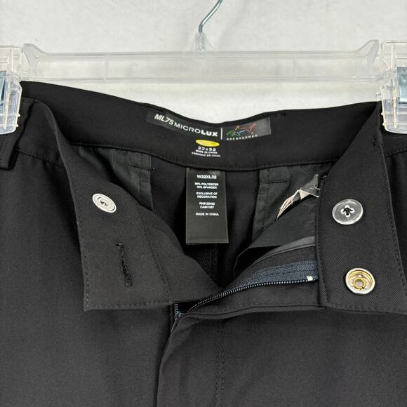 Greg Norman Golf Pants Mens Size 32 Black Microlux ML75 Stretch Performance - Picture 2 of 12
